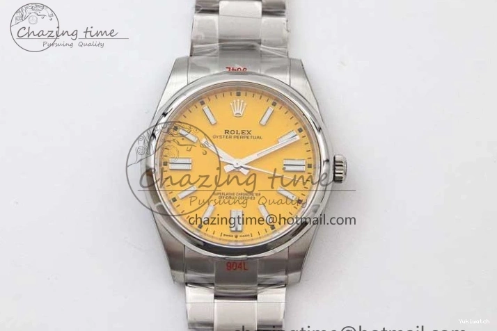 SS Bracelet Oyster 124300 EWF 1:1 41mm 904L Steel Yellow Perpetual Dial Best on A2824 Edition 0314